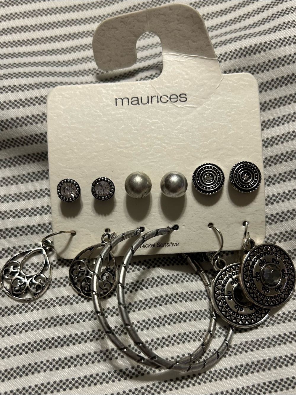 Maurices Silver Tone Earring Set - Mixed Styles